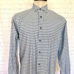 Ermenegildo Zegna Mens Check/Plaid Long Sleeve Shirt - Large